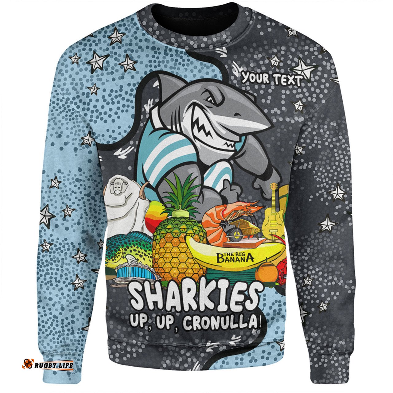 Amazing Aussie Cronulla Sutherland Sharks Custom Australian Big Things Sweatshirt