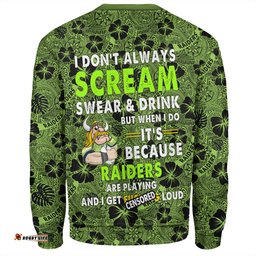 Amazing Aussie Canberra Raiders Scream With Tropical Patterns Sweatshirt