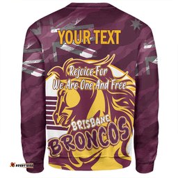 Amazing Aussie Brisbane Broncos Happy Australia Day We Are One And Free Sweatshirt