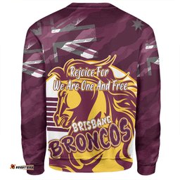 Amazing Aussie Brisbane Broncos Happy Australia Day We Are One And Free Sweatshirt