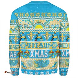 Amazing Aussie Gold Coast Titans Christmas Aboriginal Custom Indigenous Knitted Ugly Xmas Style Sweatshirt