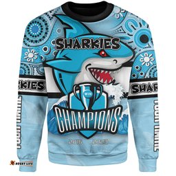 Amazing Aussie Cronulla Sutherland Sharks Custom Talent Win Games But Teamwork And Intelligence Win Championships With Aboriginal Style Sweatshirt