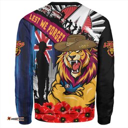 Amazing Aussie Brisbane Lions Anzac Day Honor United In Spirit Sweatshirt