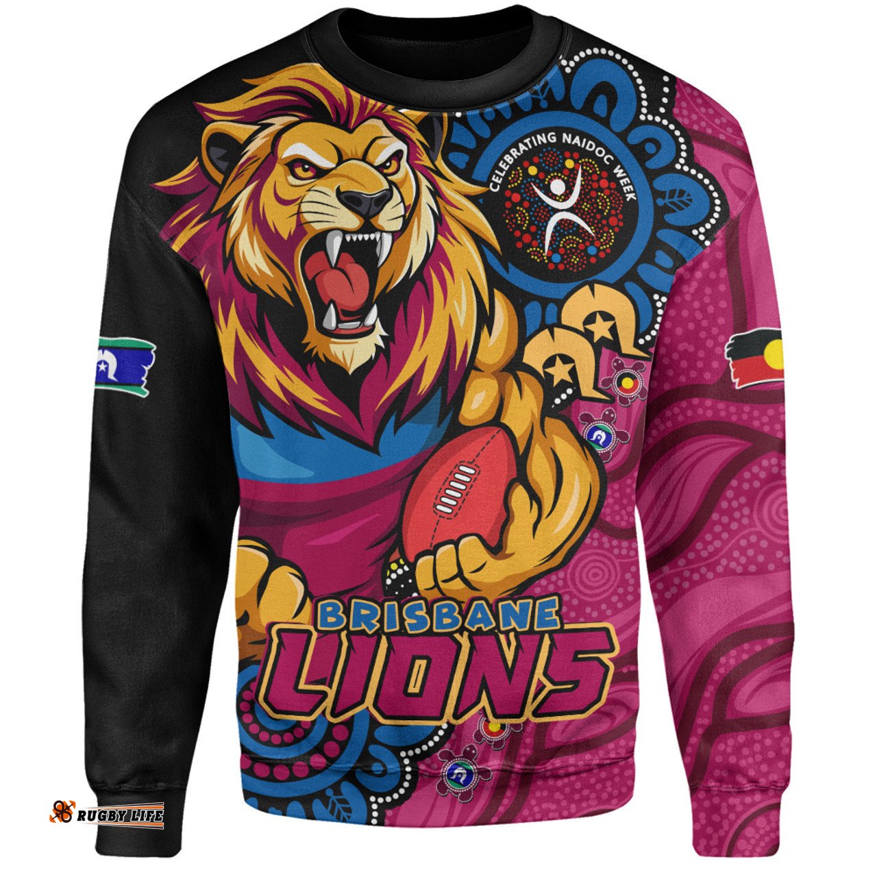 Amazing Aussie Brisbane Lions Power Through Generations NAIDOC Edition Sweatshirt