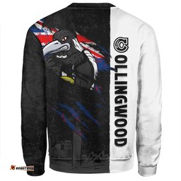 Amazing Aussie Collingwood Burning Passion Of Power Scratch Style Sweatshirt