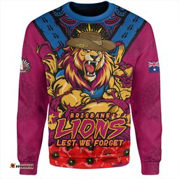Amazing Aussie Brisbane Lions Ripped Legacy Of The Game The ANZAC Spirit Lives On Sweatshirt