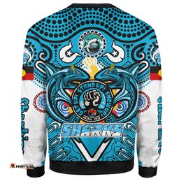 Amazing Aussie Cronulla Sutherland Sharks Naidoc Week Custom Tribal Sharkies "Get Up, Stand Up, Show Up" Sweatshirt