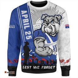 Amazing Aussie Canterbury Bankstown Bulldogs Anzac Day Lest We Forget Strong Fighting Spirit Sweatshirt