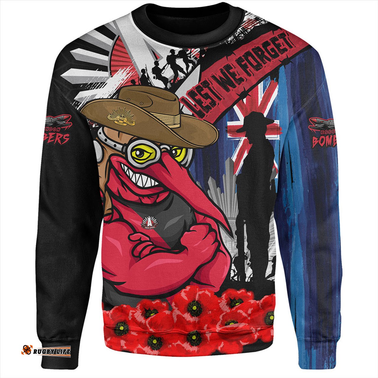 Amazing Aussie Essendon Anzac Day Honor United In Spirit Sweatshirt