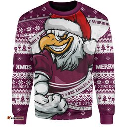 Amazing Aussie Manly Warringah Sea Eagles Ugly Knit Style For Christmas Game Fans Sweatshirt