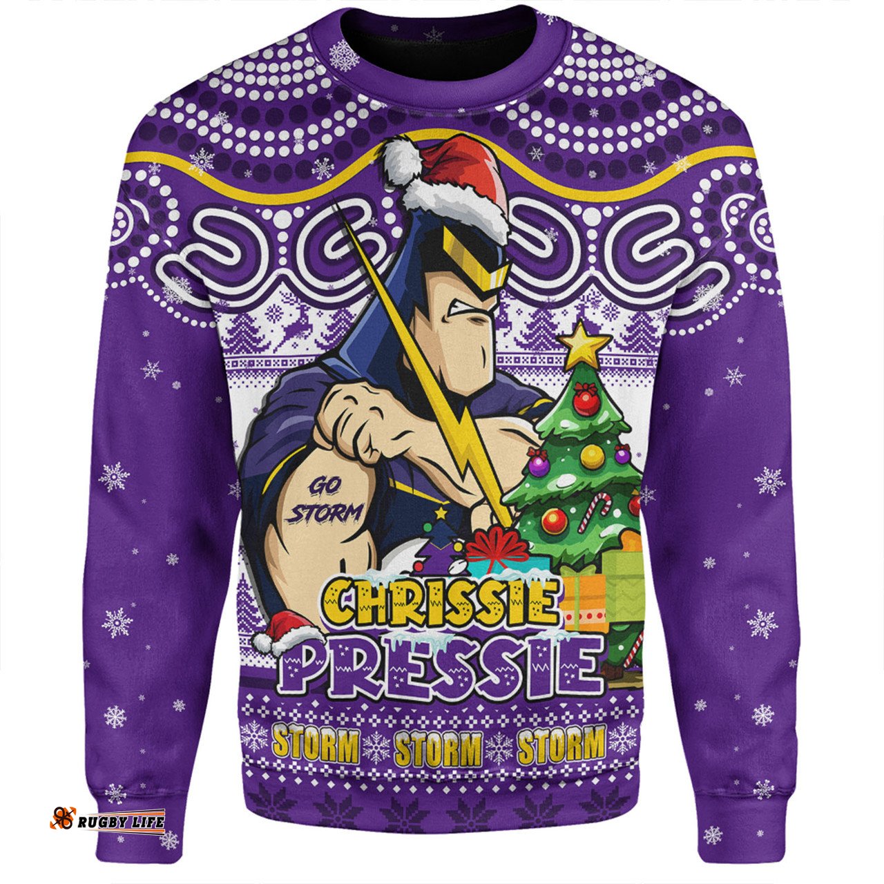Amazing Aussie Melbourne Storm Aussie Ugly Christmas For Die Hard Fan Supporters Sweatshirt