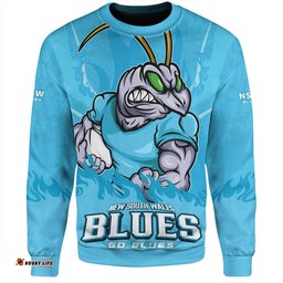 Amazing Aussie New South Wales Blues Strong Fighting Flame Go Blues Sweatshirt
