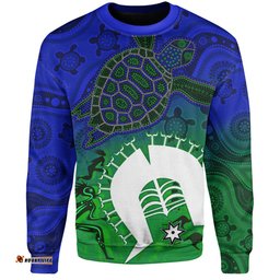 Amazing Aussie Indigenous Australian Aboriginal Island Heart Turtle Path Sweatshirt