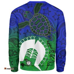 Amazing Aussie Indigenous Australian Aboriginal Island Heart Turtle Path Sweatshirt