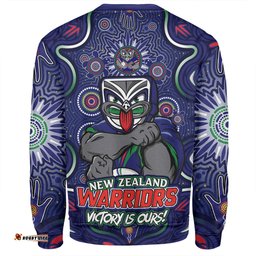 Amazing Aussie New Zealand Warriors Aboriginal Pattern Inspired Victory Is Ours Sweatshirt