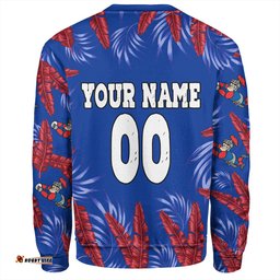 Amazing Aussie Newcastle Knights Custom Tropical Patterns Knights Sweatshirt