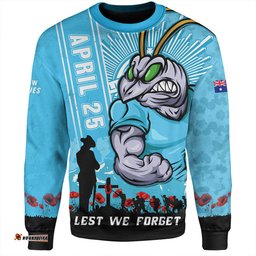 Amazing Aussie New South Wales Blues Anzac Day Lest We Forget Strong Fighting Spirit Sweatshirt
