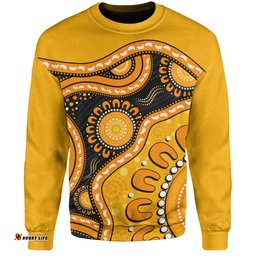 Amazing Aussie Indigenous Australian Aboriginal Sun Pathway Walkabout Sweatshirt