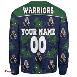 Amazing Aussie New Zealand Warriors Sport With Maori Pattern Sweatshirt