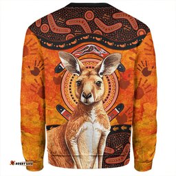 Amazing Aussie Indigenous Australian Aboriginal Kangaroo Spirit Dreaming Sweatshirt