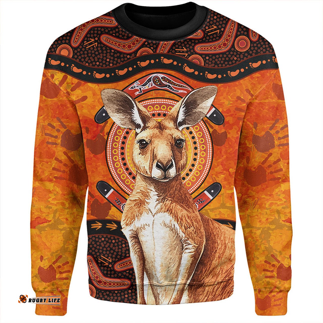 Amazing Aussie Indigenous Australian Aboriginal Kangaroo Spirit Dreaming Sweatshirt