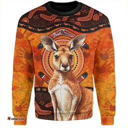 Amazing Aussie Indigenous Australian Aboriginal Kangaroo Spirit Dreaming Sweatshirt