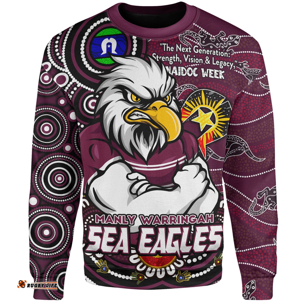 Amazing Aussie Manly Warringah Sea Eagles Spirit Of NAIDOC Series Sweatshirt