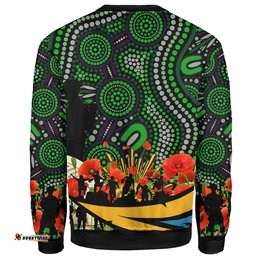 Amazing Aussie Parramatta Eels Custom Parramatta Eels Aboriginal Inspired Remembrance Day with Flower Sweatshirt