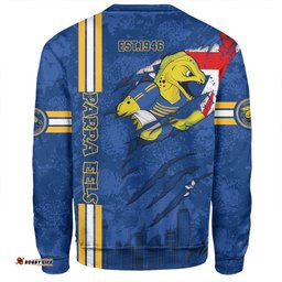Amazing Aussie Parramatta Eels Happy Australia Day Flag Scratch Style Sweatshirt