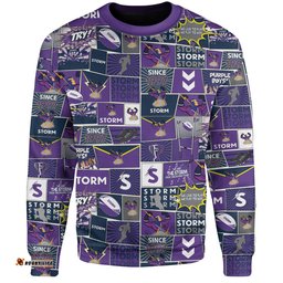 Amazing Aussie Melbourne Storm Team Of Us Die Hard Fan Supporters Comic Style Sweatshirt