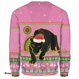 Amazing Aussie Penrith Panthers Christmas Custom Ugly Xmas And Aboriginal Patterns For Die Hard Fan Sweatshirt