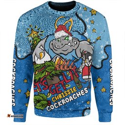 Amazing Aussie New South Wales Cockroaches Christmas Custom Let's Get Lit Chrisse Pressie Sweatshirt