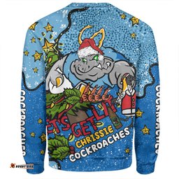 Amazing Aussie New South Wales Cockroaches Christmas Custom Let's Get Lit Chrisse Pressie Sweatshirt