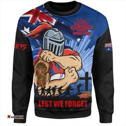 Amazing Aussie Newcastle Knights Fearless ANZAC Defender Sweatshirt