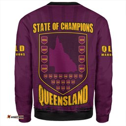Amazing Aussie Queensland Maroons Dynasty Of Maroons Sweatshirt