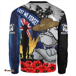 Amazing Aussie Canterbury Bankstown Bulldogs United In Spirit Anzac Day Tribute Sweatshirt