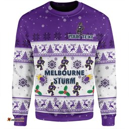 Amazing Aussie Melbourne Storm Christmas Custom Special Ugly Christmas Sweatshirt