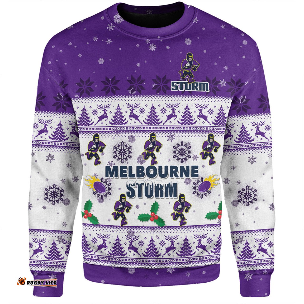 Amazing Aussie Melbourne Storm Christmas Custom Special Ugly Christmas Sweatshirt