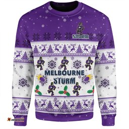 Amazing Aussie Melbourne Storm Christmas Custom Special Ugly Christmas Sweatshirt