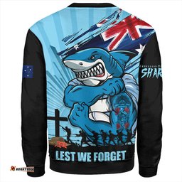 Amazing Aussie Cronulla Sutherland Sharks Fearless ANZAC Defender Sweatshirt