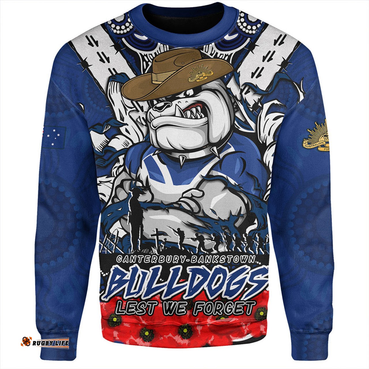 Amazing Aussie Canterbury Bankstown Bulldogs Ripped Legacy Of The Game The ANZAC Spirit Lives On Sweatshirt