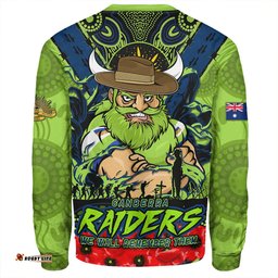 Amazing Aussie Canberra Raiders Ripped Legacy Of The Game The ANZAC Spirit Lives On Sweatshirt