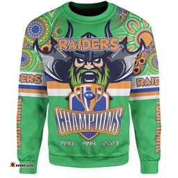 Amazing Aussie Canberra Raiders Custom Talent Win Games But Teamwork And Intelligence Win Championships With Aboriginal Style Sweatshirt