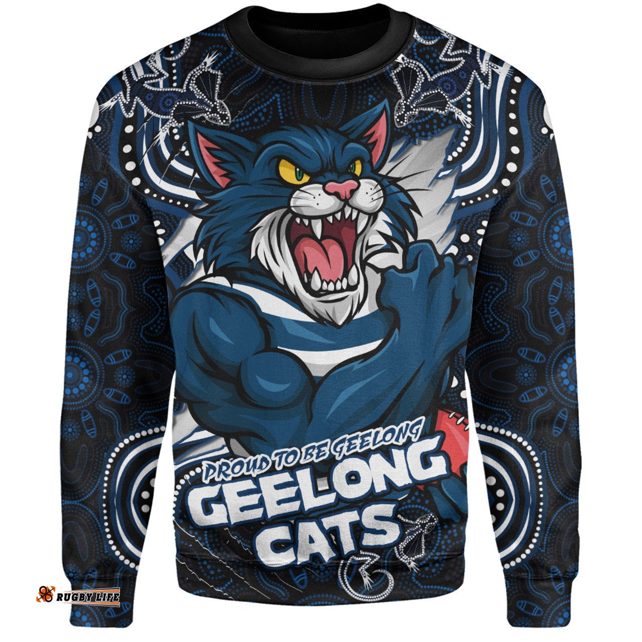 Amazing Aussie Geelong Cats Spirit Warriors Of The Game Sweatshirt