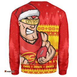 Amazing Aussie Gold Coast SUNS Merry Christmas Down Under Footy Power Style Sweatshirt