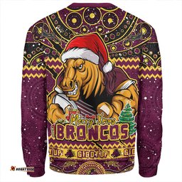 Amazing Aussie Brisbane Broncos Aboriginal Xmas Special Ugly Christmas Style Sweatshirt