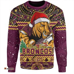 Amazing Aussie Brisbane Broncos Aboriginal Xmas Special Ugly Christmas Style Sweatshirt