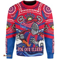 Amazing Aussie Newcastle Knights Naidoc Week Custom For Our Elders Home Jersey Sweatshirt