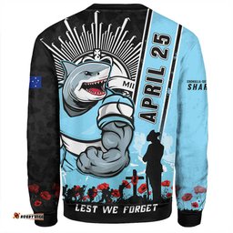 Amazing Aussie Cronulla Sutherland Sharks Anzac Day Lest We Forget Strong Fighting Spirit Sweatshirt