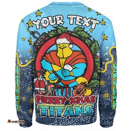 Amazing Aussie Gold Coast Titans Christmas Custom Merry Christmas Our Beloved Team With Aboriginal Dot Art Pattern Sweatshirt